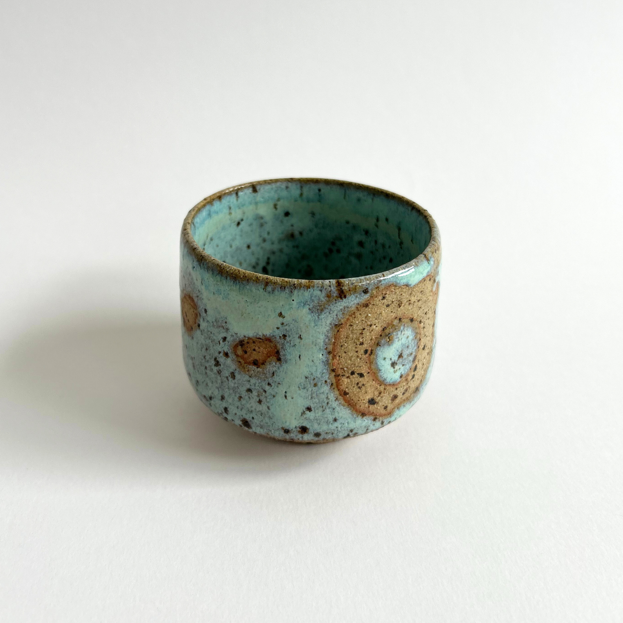 Blue glazed cups
